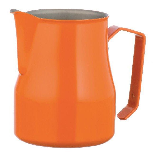 MOTTA 500ML TEFLON FOAMING JUG - ORANGE - Choose Coffee