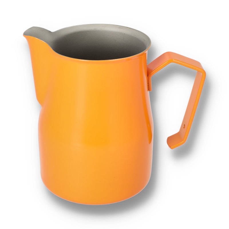 MOTTA 750ML TEFLON FOAMING JUG - ORANGE - Choose Coffee