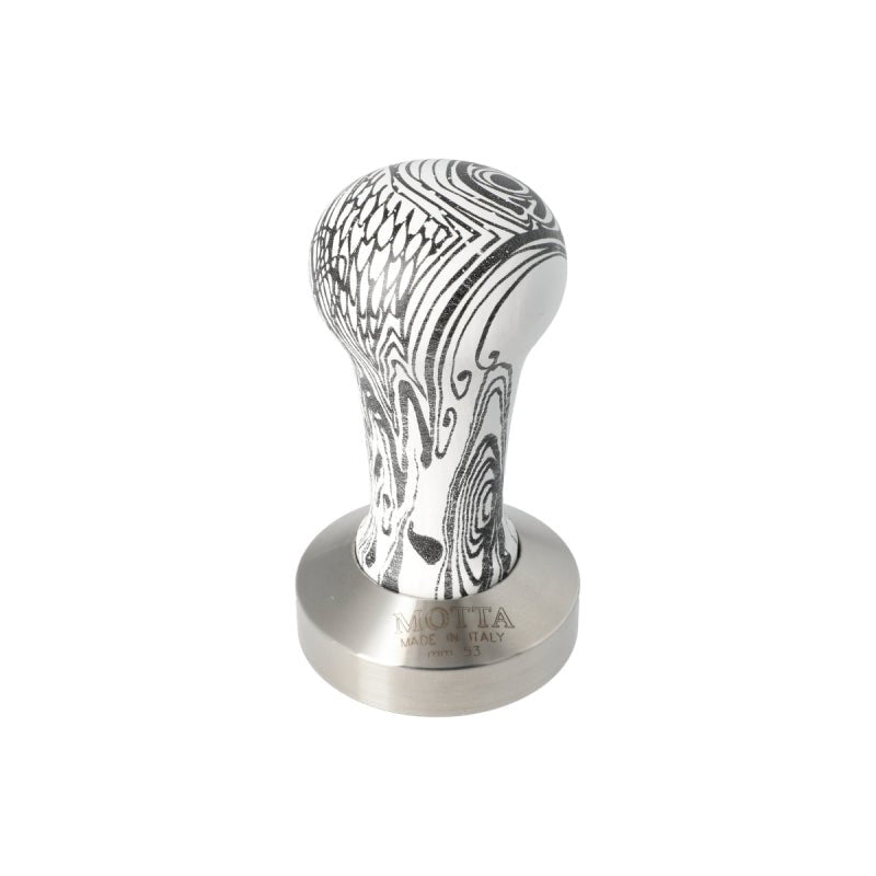 MOTTA TAMPER PLAIN BASE BLACK/WHITE 53MM - Choose Coffee