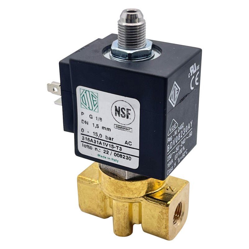 ODE 3 WAY SOLENOID VALVE 240V 1/8 1.5MM - Choose Coffee