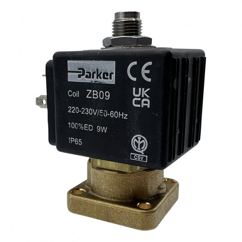 PARKER 3 WAY GRP SOLENOID VALVE 230V 1.3MM RUBY 9W - FLAT END - Choose Coffee