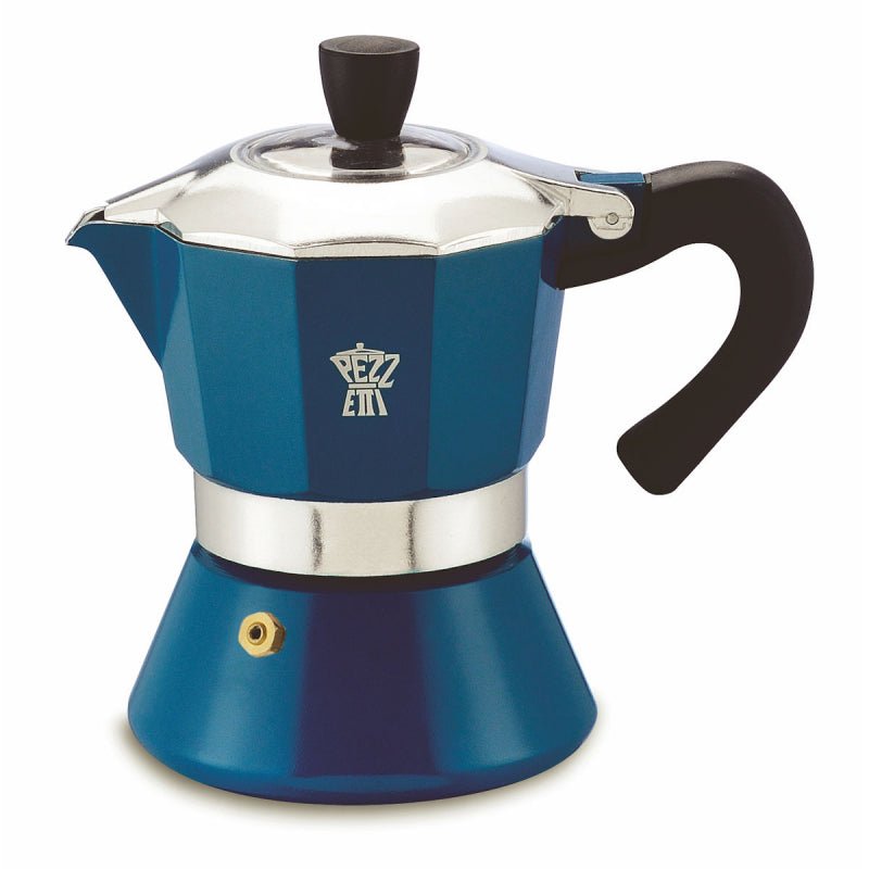 PEZZETTI BELLEXPRESS ALUMINIUM MOKA POT - 3 CUP TURQUOISE - Choose Coffee