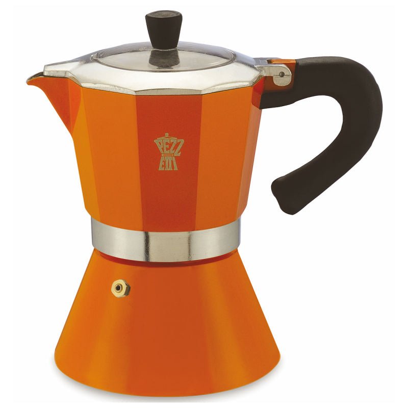 PEZZETTI BELLEXPRESS ALUMINIUM MOKA POT - 6 CUP ORANGE - Choose Coffee