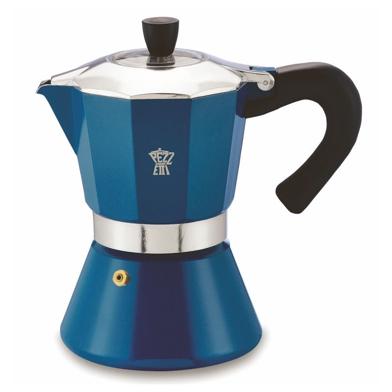 PEZZETTI BELLEXPRESS ALUMINIUM MOKA POT - 6 CUP TURQUOISE - Choose Coffee