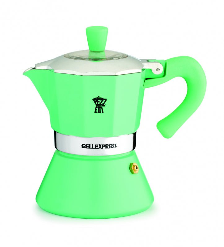 PEZZETTI BELLEXPRESS ALUMINIUM MOKA POT - 6 CUP TURQUOISE ELEGANCE - Choose Coffee