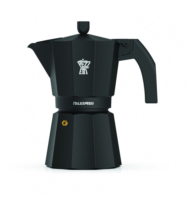 PEZZETTI ITALEXPRESS ALUMINIUM MOKA POT - 3 CUP COAL BLACK - Choose Coffee