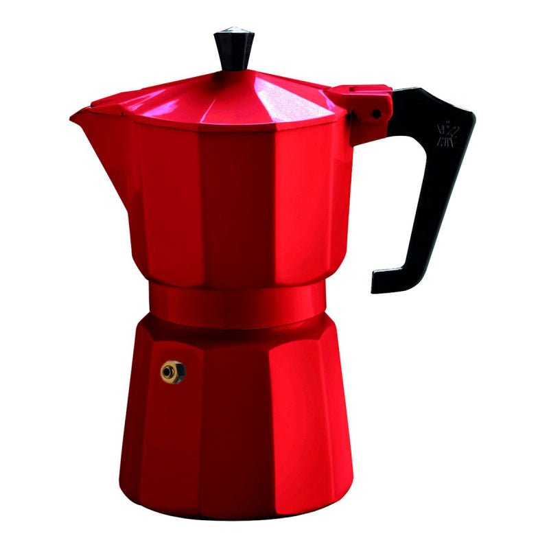 PEZZETTI ITALEXPRESS ALUMINIUM MOKA POT - 6 CUP RED - Choose Coffee