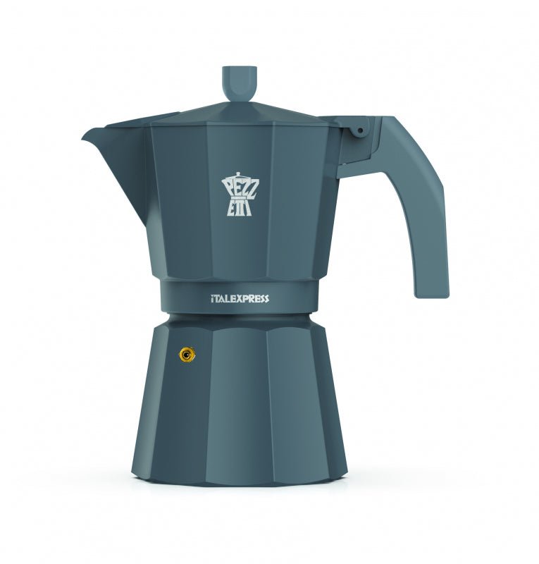 PEZZETTI ITALEXPRESS ALUMINIUM MOKA POT - 6 CUP SHOOTING ASH - Choose Coffee