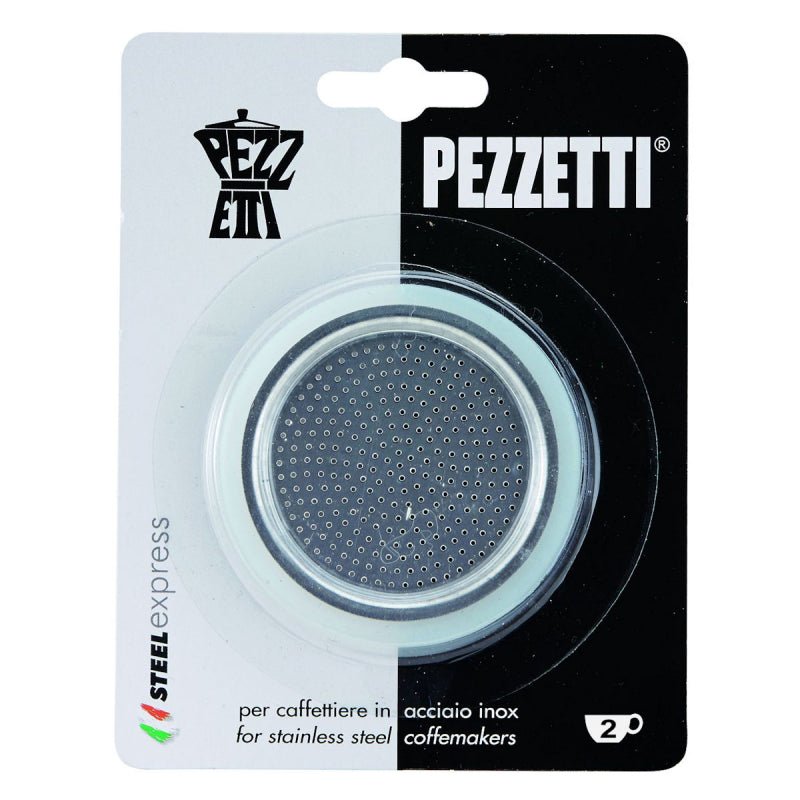 PEZZETTI STEELEXPRESS - 2 CUP FILTER AND SEALS KIT - Choose Coffee