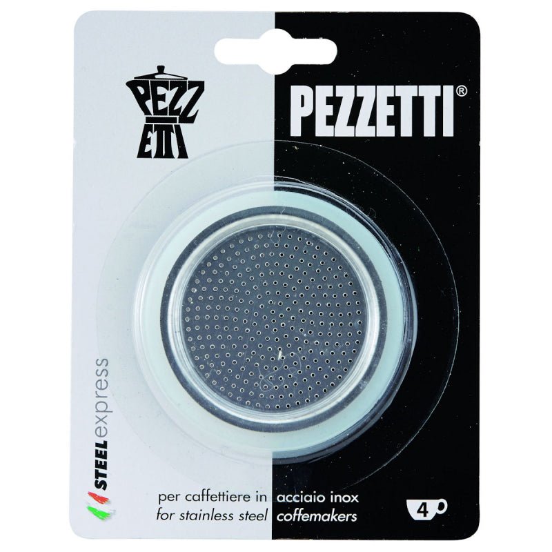 PEZZETTI STEELEXPRESS - 4 CUP FILTER AND SEALS KIT - Choose Coffee