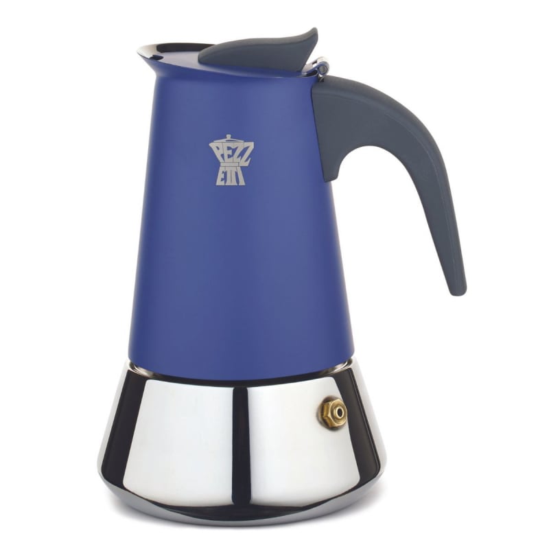 PEZZETTI STEELEXPRESS MOKA POT - 6 CUP INDIGO BURST - Choose Coffee