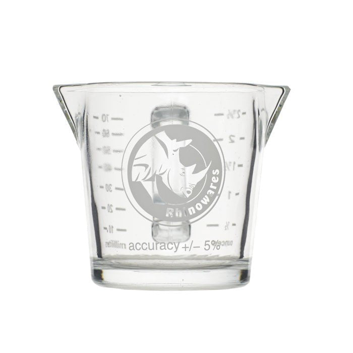 RHINO SHOT GLASS 2.4OZ/70ML WITH SPOUT AND HANDLE - Choose Coffee