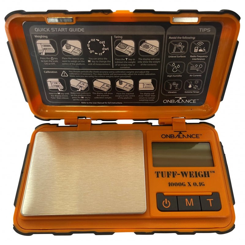 TUFF - WEIGH SCALES 1000 X 0.1 GRAM - WITH IMPACT RESISTANT CASE - Choose Coffee