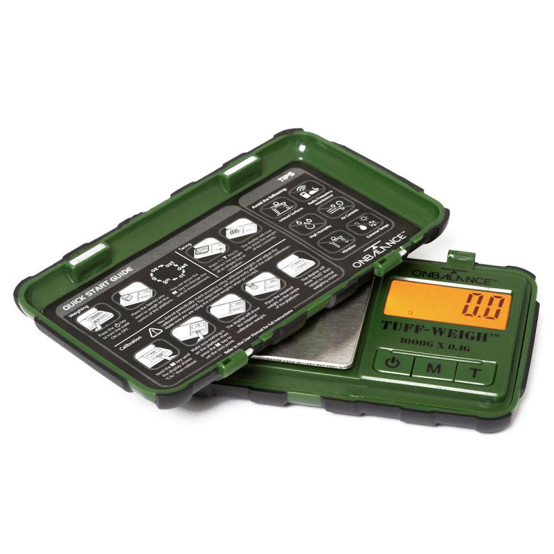 TUFF - WEIGH SCALES 1000 X 0.1 GRAM - WITH IMPACT RESISTANT CASE - GREEN - Choose Coffee