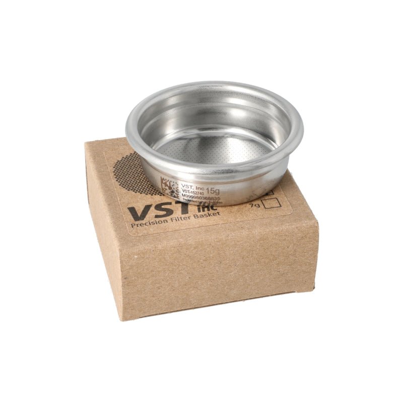 VST PRECISION FILTER BASKET RIDGED 15 GRAM - Choose Coffee