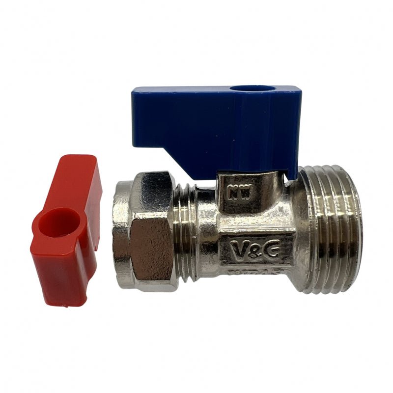 WASH MACH STRAIGHT VALVE 15MM COMPRESS. - Choose Coffee