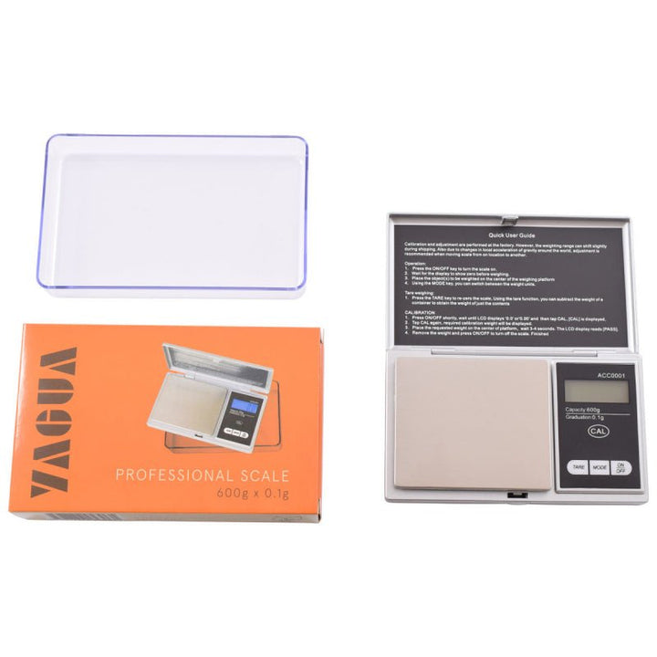 YAGUA SCALE 600 X 0.1G WITH EXTRA LARGE TRAY ACC0001 - Choose Coffee